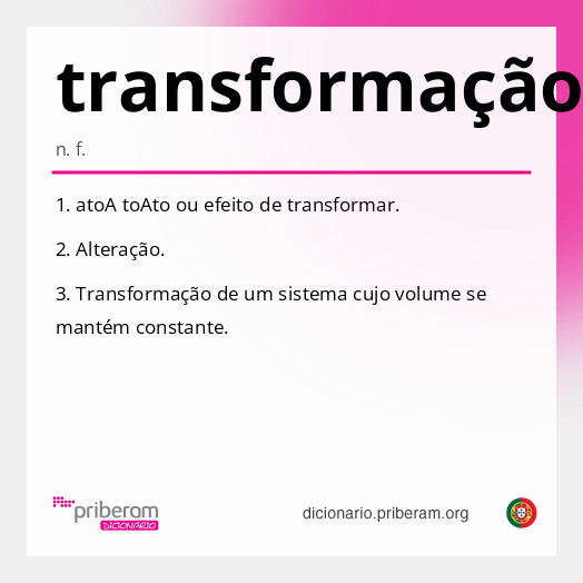 
   Significado de transformação