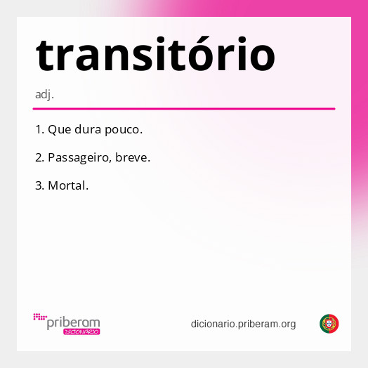 Significado de transitório