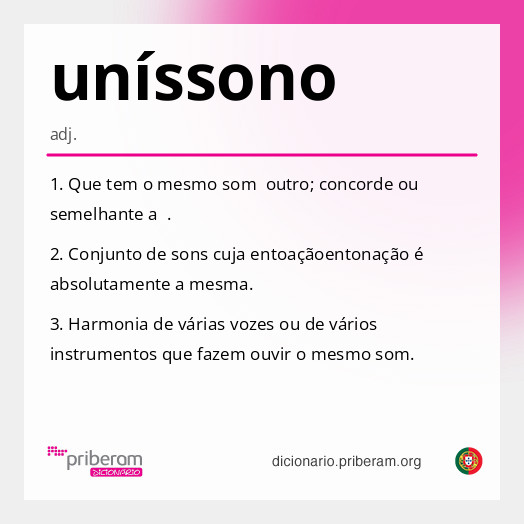 Significado de uníssono