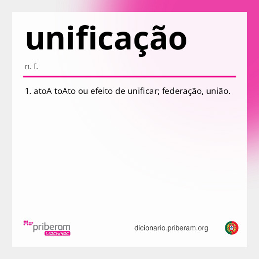 
   Significado de unificação
