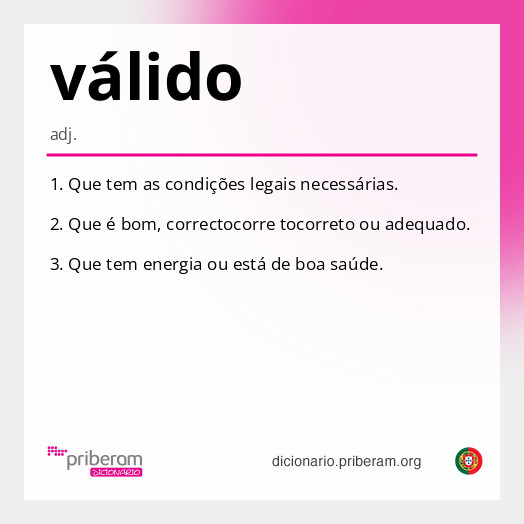 válido