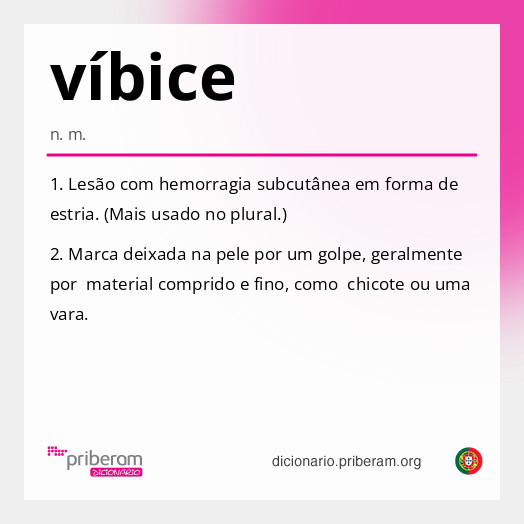 Significado de víbice
