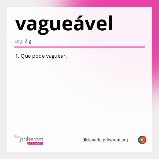 Significado de vagueável