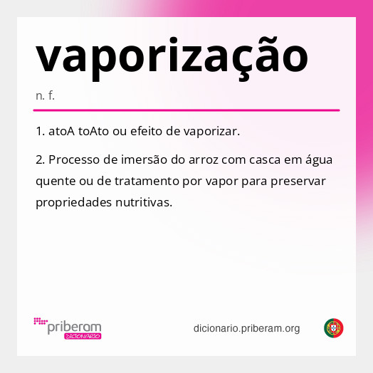 Significado de vaporização