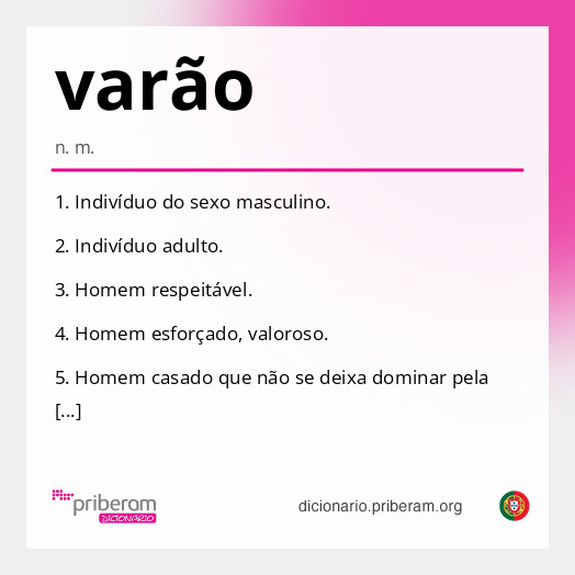 Significado de varão