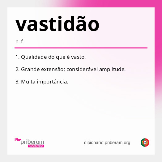 Significado de vastidão