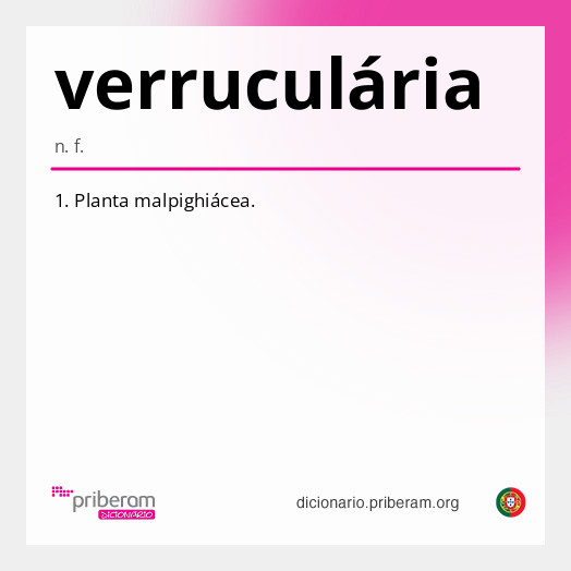 Significado de verruculária