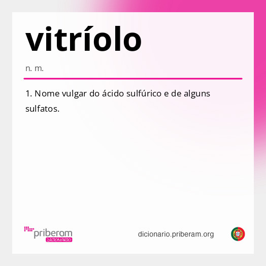 Significado de vitríolo