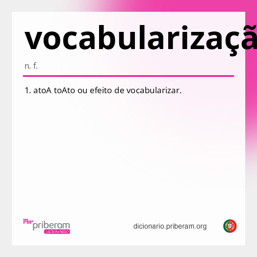 Significado de vocabularização