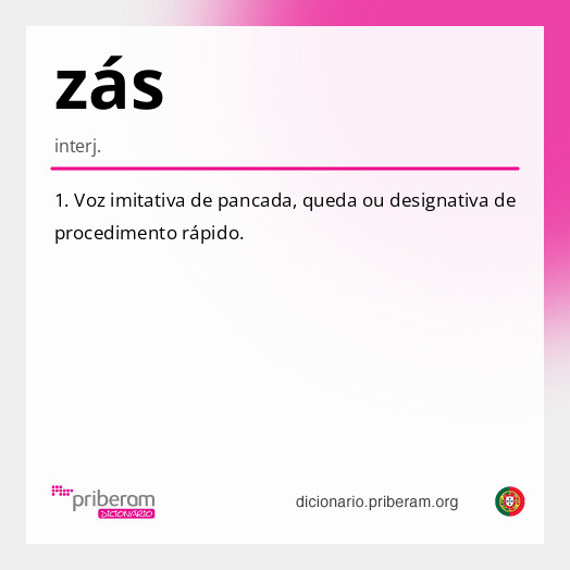 Significado de zás